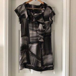 BR Shift Dress w/ Asymmetrical Neckline Detail
